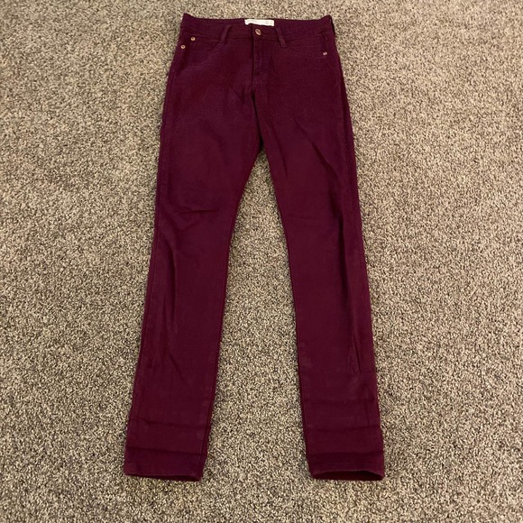 Cotton On Denim - Cotton:on Maroon Skinny Jeans - Size 4